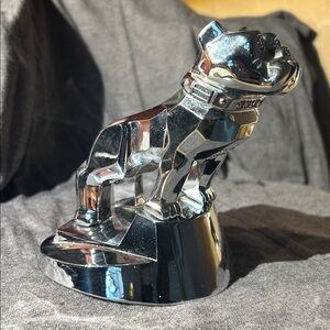 Vintage Mack Truck Heavy Chrome Bull Dog Hood Ornament 5” high